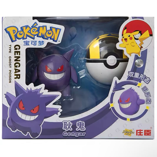 Gengar Toy with Poké Ball – Collectible Pokémon Figure for Kids & Fans