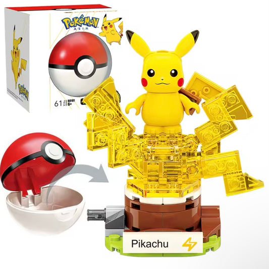 Pikachu Building Block Toy with Poké Ball – Pokémon Construction Set for Kids & Collectors