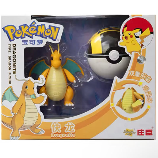 Dragonite Toy with Poké Ball – Collectible Pokémon Figure for Kids & Fans